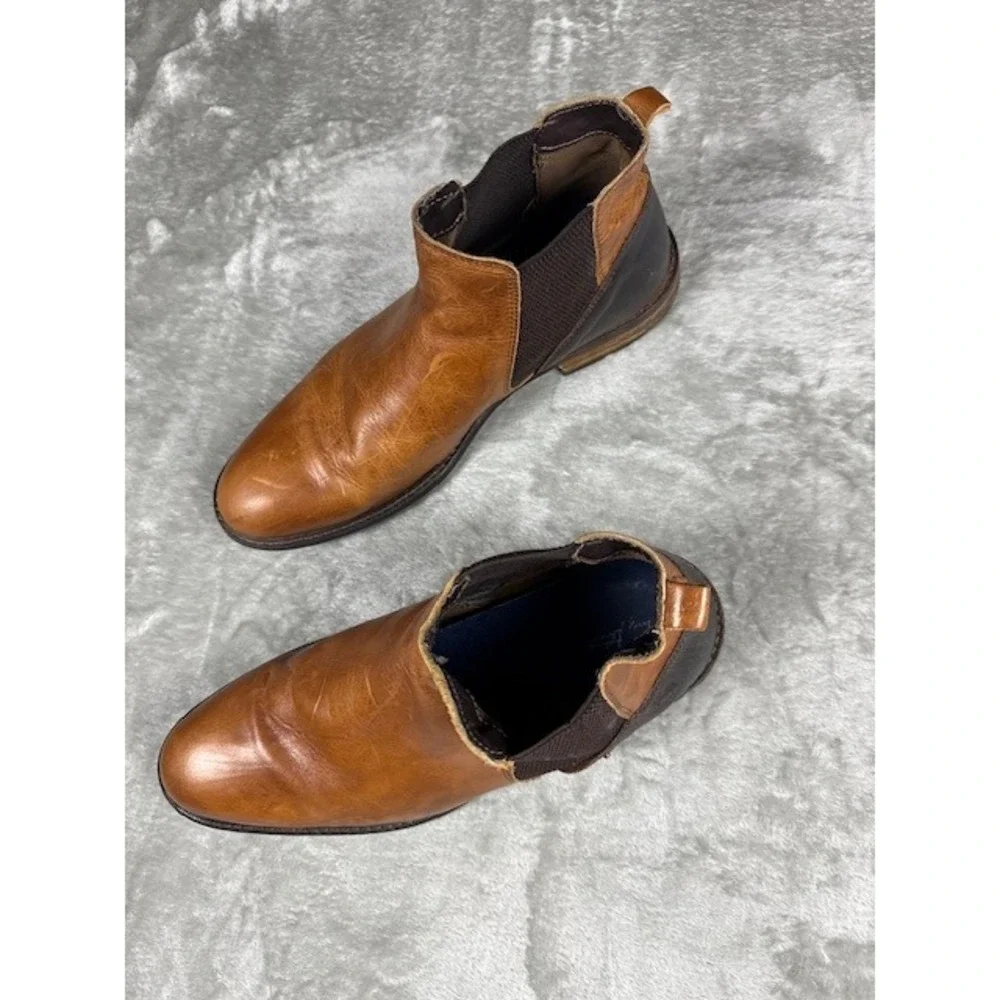Vintage BB Footwear & Co Tan Leather Chelsea Boots Mens 11 Hand‎ Crafted Europe